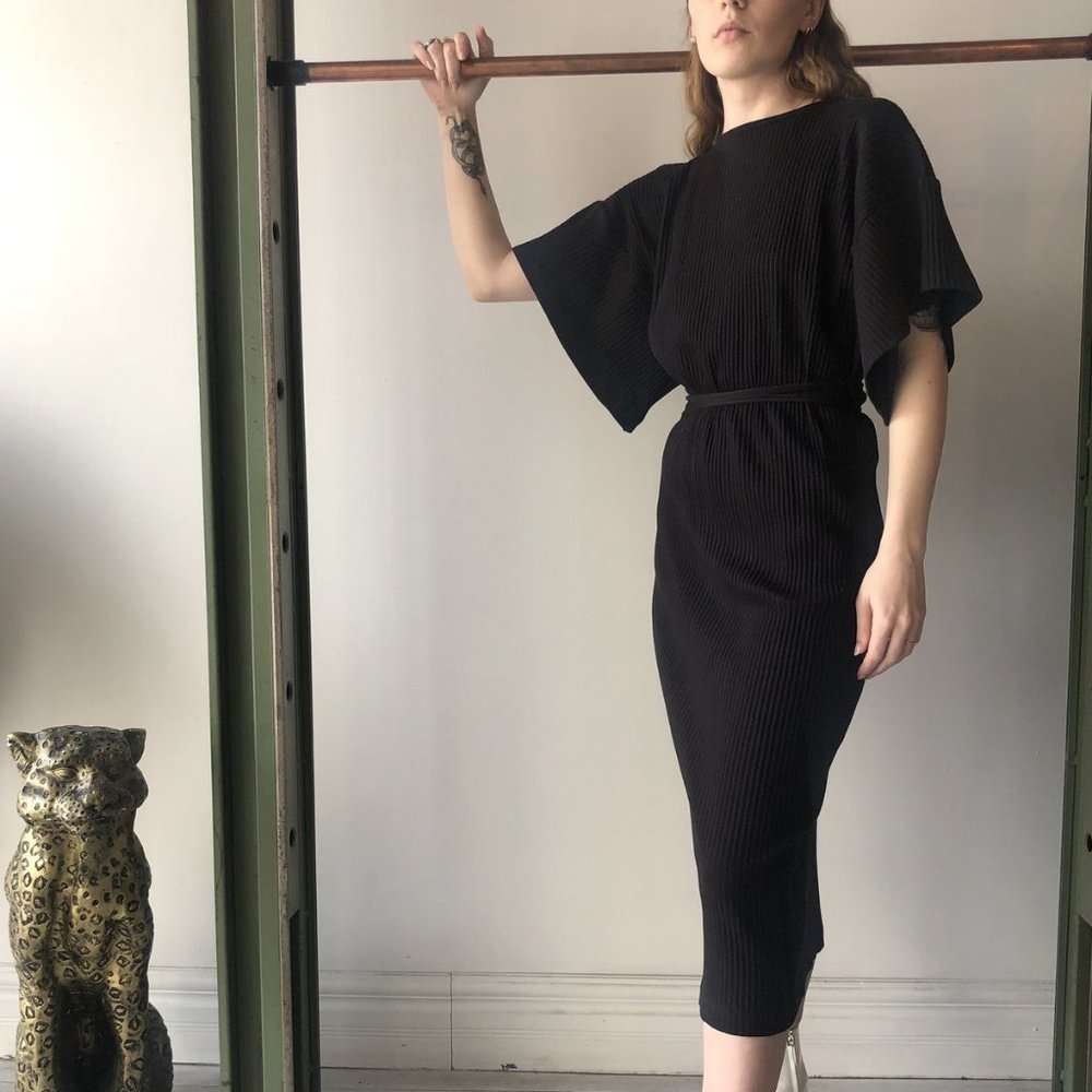 Baserange Clair wrap dress black S